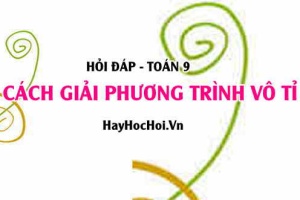 Cách giải phương trình vô tỉ lớp 9 chuyên đề bài tập
